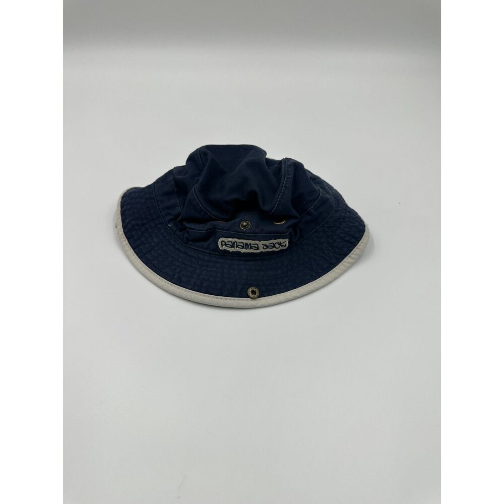 Panama Jack Sun Hat For Kids 100% Cotton w/ Chin Strap Leisure Fashion Navy OSFM